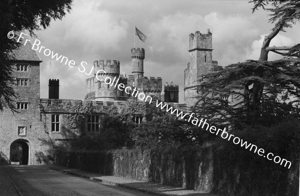 LISMORE CASTLE  TOWERS WITH HOUSE FLAG